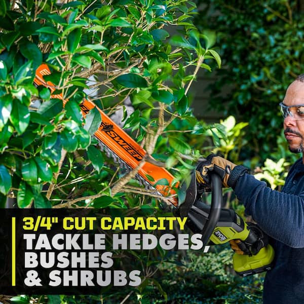 RYOBI ONE+ HP 18V Brushless 24 in. Cordless Battery Hedge RYOBI ONE+ HP 18V Brushless 24 in. Cordless Battery Hedge