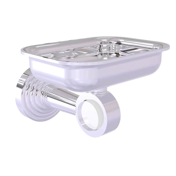 Allied Brass Pacific Beach Wall Mounted Soap Dish Holder in Polished Chrome