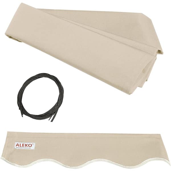 ALEKO 6.5 ft. x 5 ft. Retractable Patio Awning in Ivory
