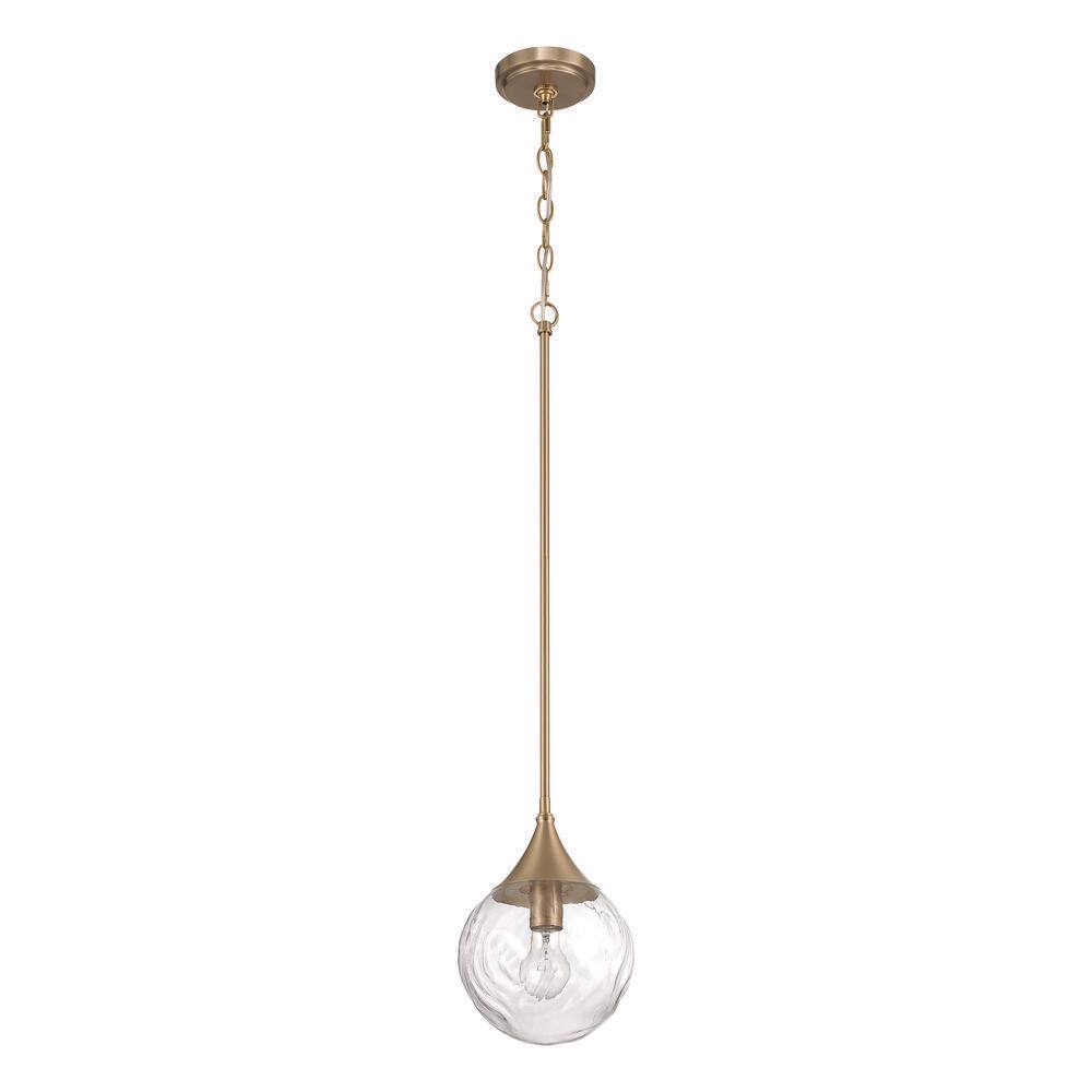 Reflection 60-Watt 1 Light Premium Bronze Shaded Mini-Pendant Light Clear Textured Glass Globe Shade , No Bulb Included price history on PriceWatchPro