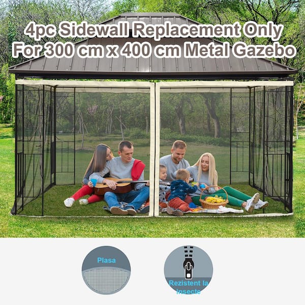 Outsunny Replacement Mesh Mosquito Netting Screen Walls for