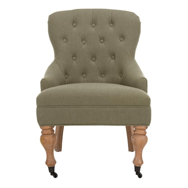 SAFAVIEH Falcon Light Green/Light Brown Arm Chair