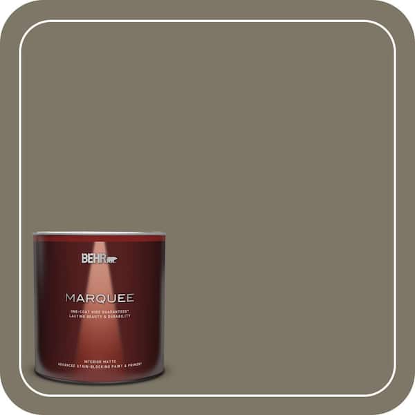 BEHR MARQUEE 1 qt. Home Decorators Collection #HDC-NT-05 Aged Olive Matte Interior Paint & Primer