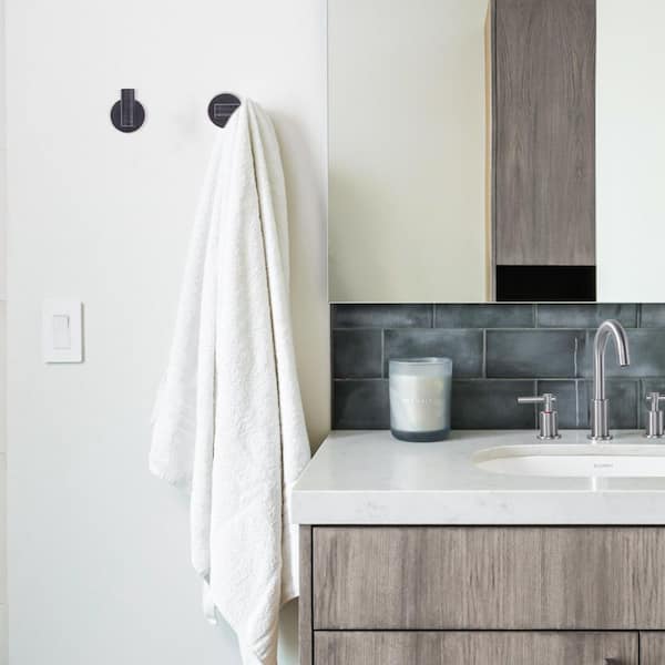 Wall Mounted Bathroom Round J-Hook Robe/Towel Hook in Stainless Steel Oil Rubbed Bronze (6-Pack)