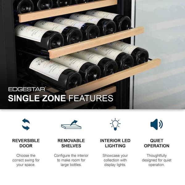 53 Bottle 24 in. Built-In Single Zone Wine Cooler