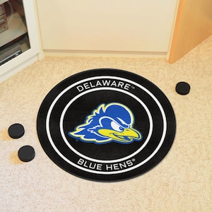Delaware Black 2 ft. Round Hockey Puck Accent Rug