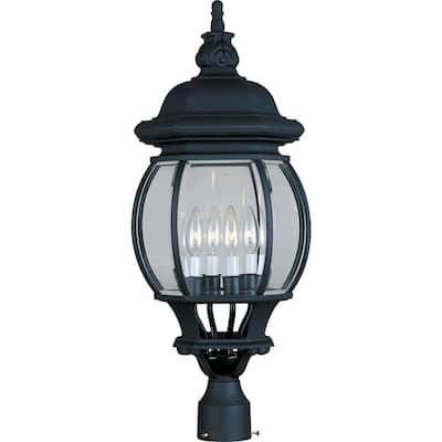 Crown Hill 4-Light Black Outdoor Pole/Post Mount