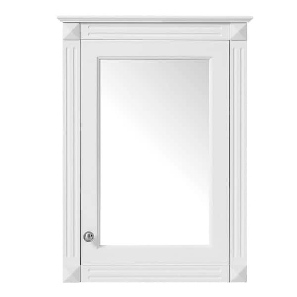 20 in. W x 27.8 in. H Rectangular MDF Medicine Cabinet with Mirror