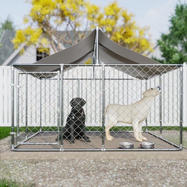 Dog Run 10x10ft Outdoor Pet House Kennel Shade Cage Enclosure