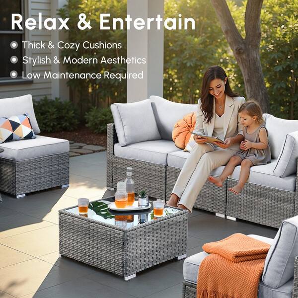 花陽浴 THE PREMIUM THE MATCH 1800ml 2本SET HOOOWOOO Messi Gray 8-Piece Wicker Outdoor Patio