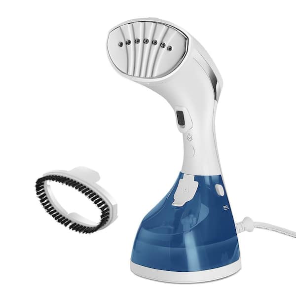 Sunbeam 1200-Watt White and Blue Power Steam Handheld Steamer with  attachment