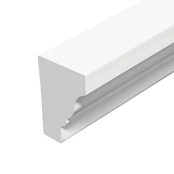 Royal Mouldings 7158 1-13/32 in. x 2 in. PVC Rams Crown White Moulding