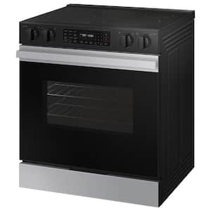 Bespoke 30 in. 6.3 cu. ft. 5 Burner Element Smart Slide-In Electric Range with Precision Knobs in Stainless Steel