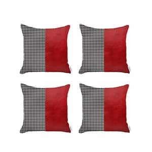 Jordan Multicolored Abstract 18 in. X 18 in. Throw Pillow Cover Set of 4