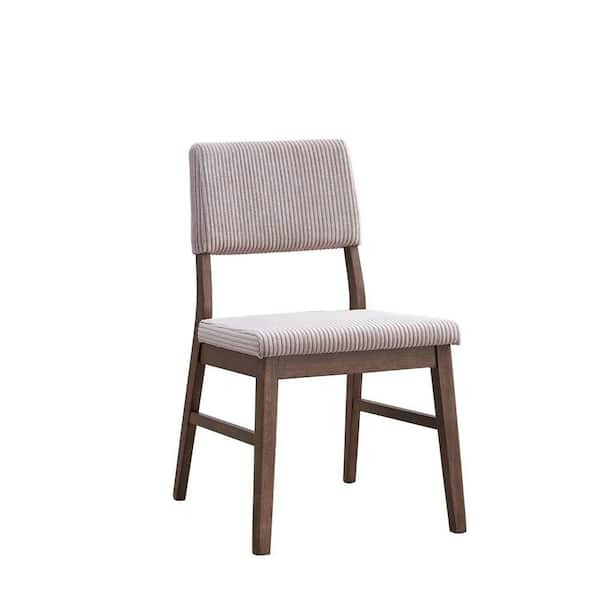 Dark Walnut Linen Side Chair Set of 2 with room-friendly seating chair for flexible arrangements