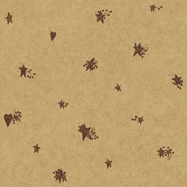 York Wallcoverings Tin Star and Heart Wallpaper