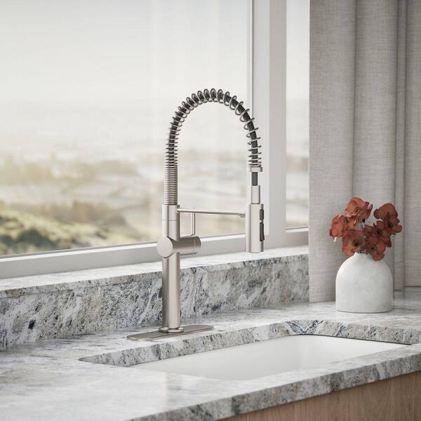 Kohler Vind Semi-Professional Pull-Down Kitchen Faucet, Stainless Steel Finish