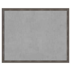 Pinstripe Lead Grey 43 in. x 35 in Framed Magnetic Board