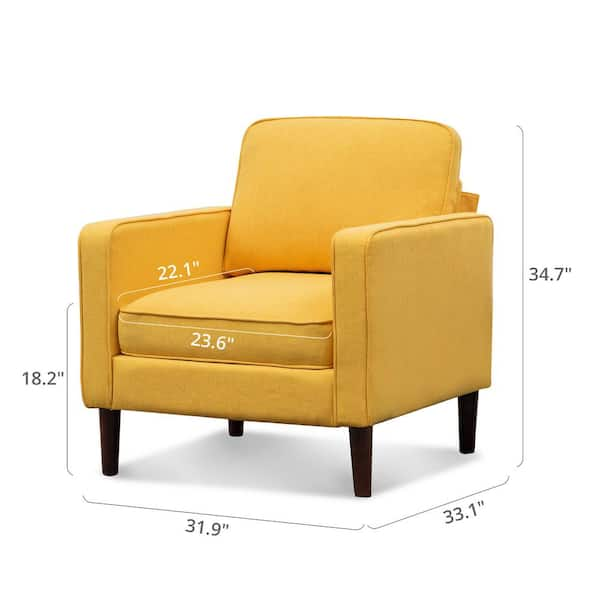 Yellow accent chair set best sale of 2