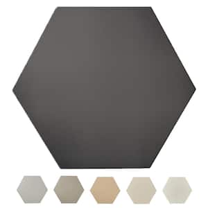 Bex Hexagon Pewter 6 in. x 6.9 in. Stone Peel and Stick Backsplash Tile (.22 sq.ft./Single)