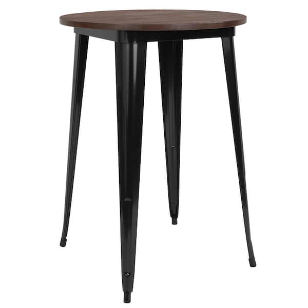 Carnegy Avenue Philip Round Brown Wood 30 in. 4 Legs Dining Table - Seats 2