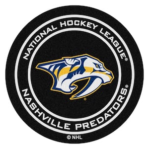 Nashville Predators Black 27 in. Round Hockey Puck Mat