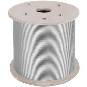 1000 ft. x 1/8 in. Cable Railing Kit 2100 lbs. Loading T316 Stainless Steel Wire Rope with 1x19 Strands for Deck Stair