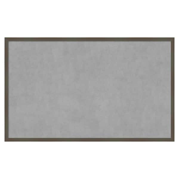 Amanti Art Svelte Clay Grey 41 in. x 25 in. Framed Magnetic Board