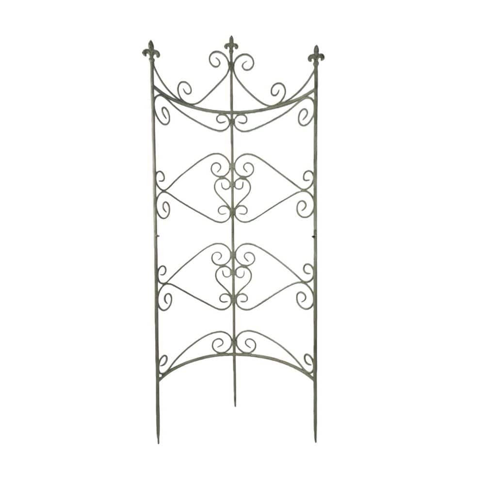 Jager Sungmor 25.60 in. W x 67.71 in. H White Iron No Dig Decorative Garden Fence Trellis price history on PriceWatchPro