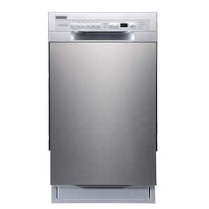 18 in. Front Control Dishwasher in Stainless Steel with Stainless Steel Tub