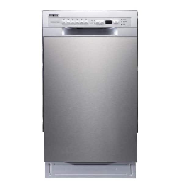 EdgeStar 18 in. Front Control Dishwasher in Stainless Steel with Stainless Steel Tub