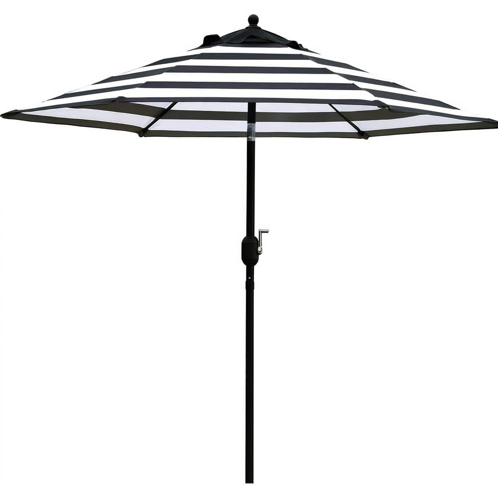 7.5 ft Patio Umbrella in Black stripes, Outdoor Table Umbrella with Crank Lift & Push Button Tilt, for Garden Backyard price history on PriceWatchPro