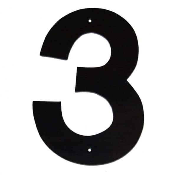 Montague Metal Products 3 in. Helvetica House Number 3