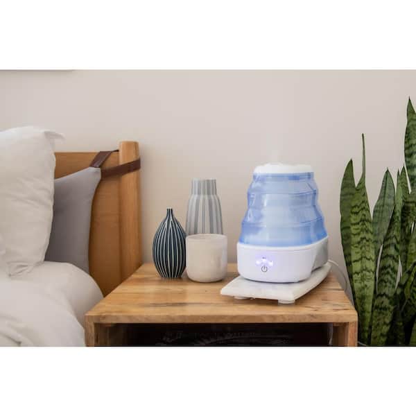 Crane x HALLS Collapsible Cool Mist Humidifier for Bedroom and O 並行輸入品 1 Gal. Warm Mist Collapsible Humidifier, White, Top Fill, for