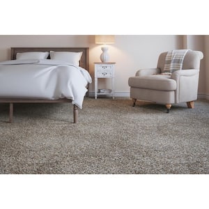 Trendy Threads I - Searcy - Gray 40 oz. SD Polyester Texture Installed Carpet