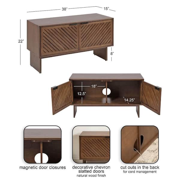 Mezzeta Brown 22 in. H Accent Storage Cabinet