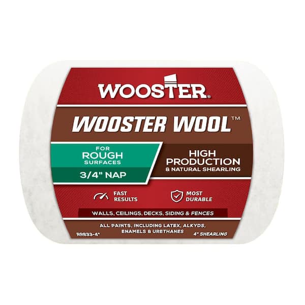 Wooster 4 in. x 3/4 in. High Density Wool Roller Cover