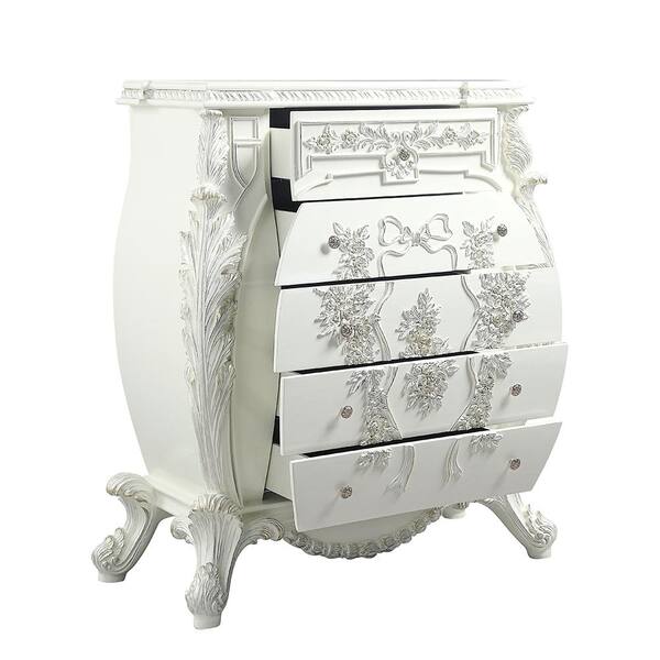 Acme Furniture Valkyrie Antique Platinum Finish 58 in. H Storage 