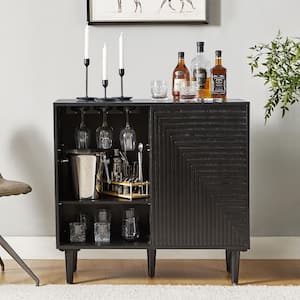 Winifred Black 34 in. Tall 2 - Door Accent Storage Cabinet with Adjustable Shelves