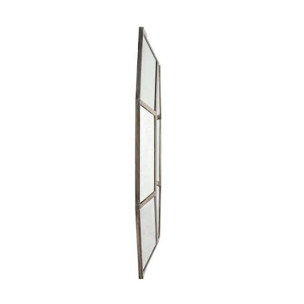Silver 40 in W x 40 in. H Bohemian Octagon MDF Framed Mirror Wall Mirror Wall Decor Mirror