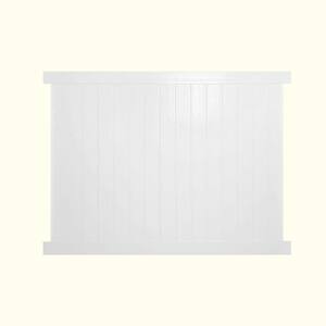 Pembroke 6 ft. H x 8 ft. W White Vinyl Privacy Fence Panel Kit