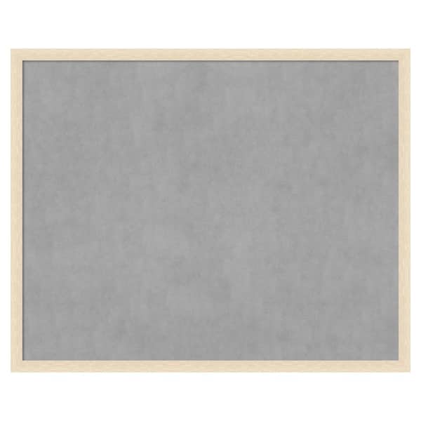 Amanti Art Woodgrain Stripe Blonde 42 in. x 34 in Framed Magnetic Board