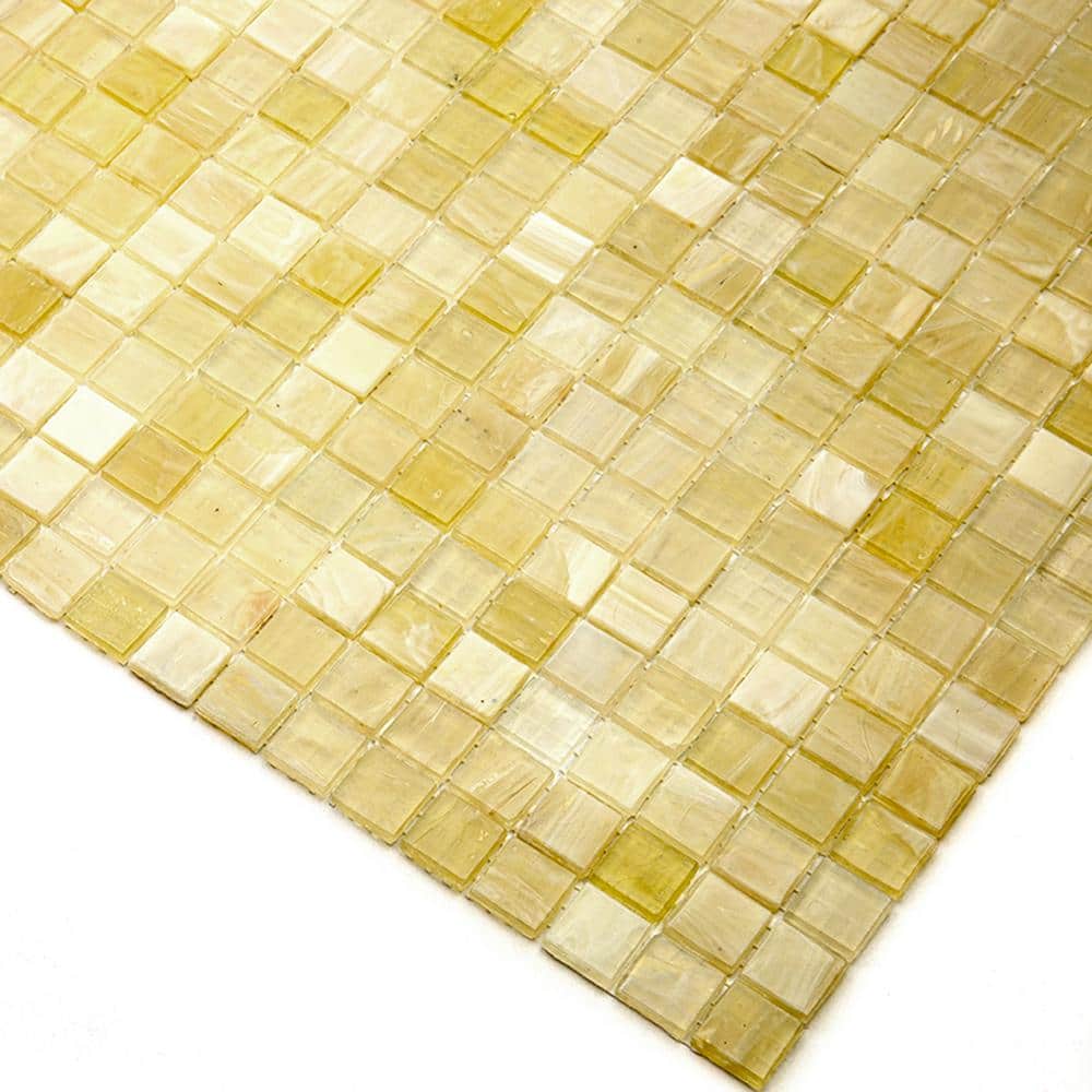 Cream Beige Glass Mosaic Wall and Floor Tile