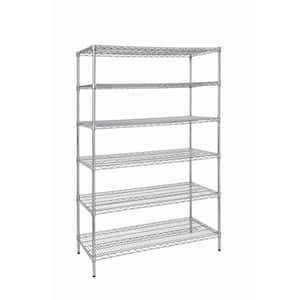24 in. D x 72 in. H x 48 in. W Chrome Metal Wire Shelving Post