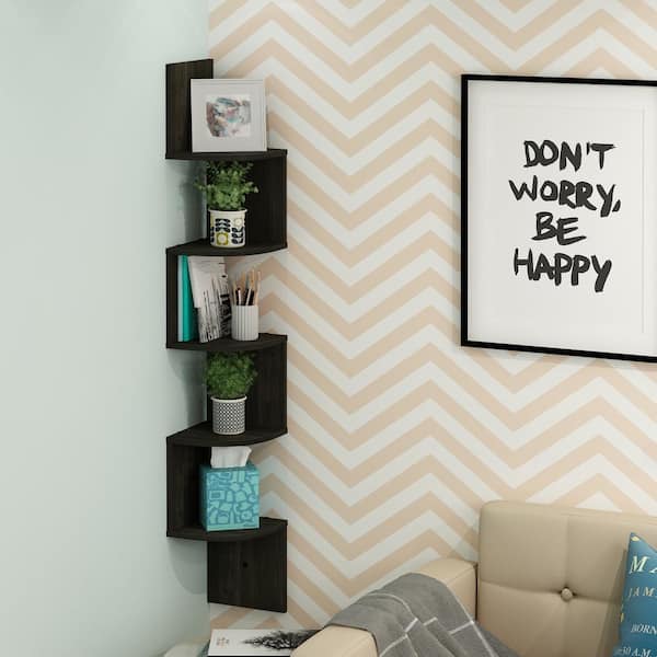 Angoliera con portafoto  Bedroom furniture layout, Living room shelves,  Corner shelf design