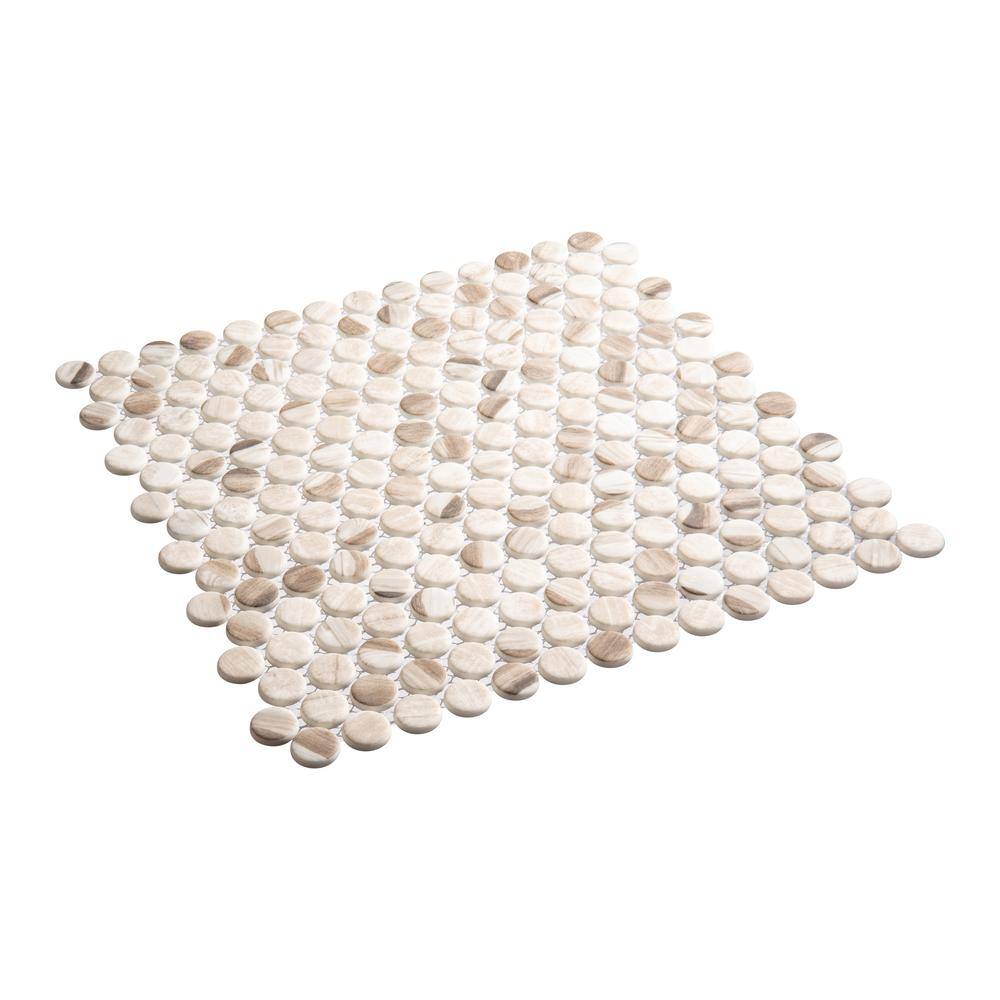 Josen 13x13 Matte Glass Penny Round Mosaic Tile