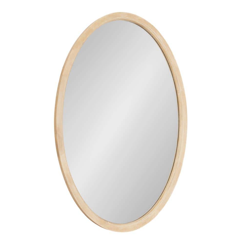 Hogan Natural Wood Oval Wall Mirror 24" x 36"