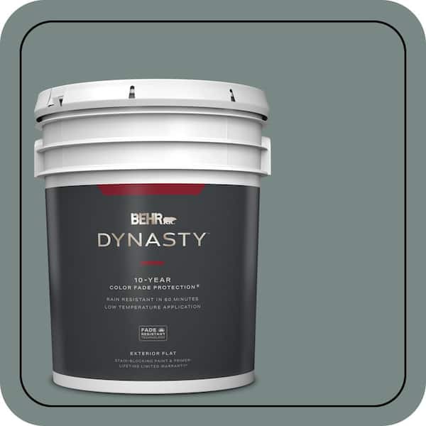 BEHR DYNASTY 5 gal. #PPU12-16 Juniper Ash Flat Exterior Stain-Blocking Paint & Primer