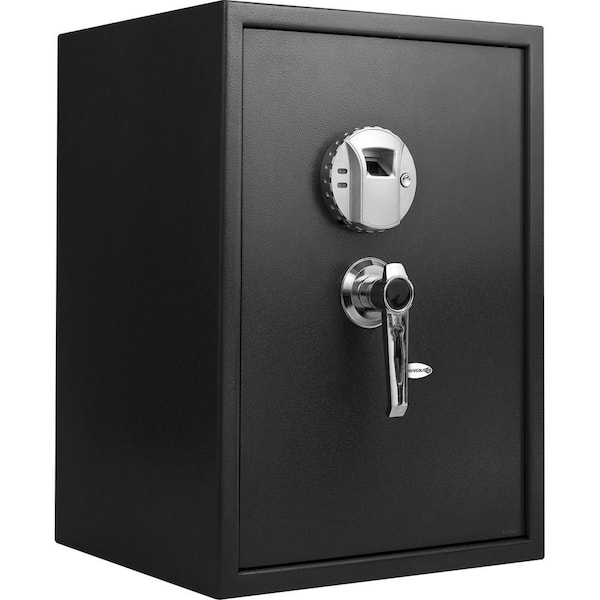 BARSKA 1.45 cu. ft. Large Safe with Biometric Lock, Black Matte