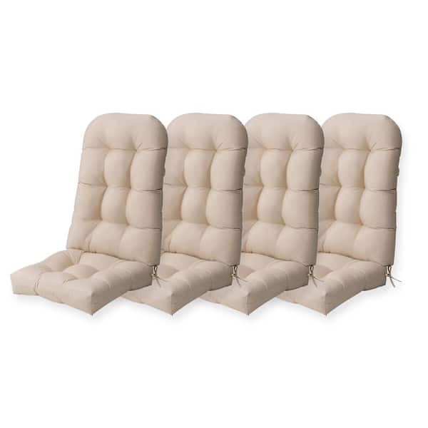 Unbranded 50 in. x 20 in. Deep Seat Outdoor Adirondack Chair Cushion in Beige (4-Set)